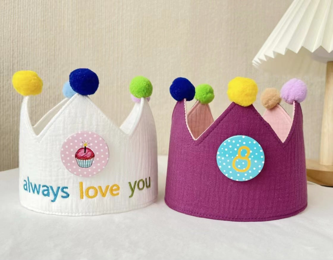 Korean Style Children's Birthday Hat Photo Props