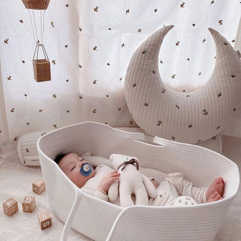 European Style Cotton Rope Crib Creative Baby Basket