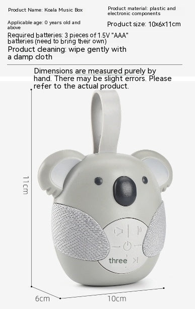 Infants Baby Comfort  Sleep Koala Music White Noise Player Toy