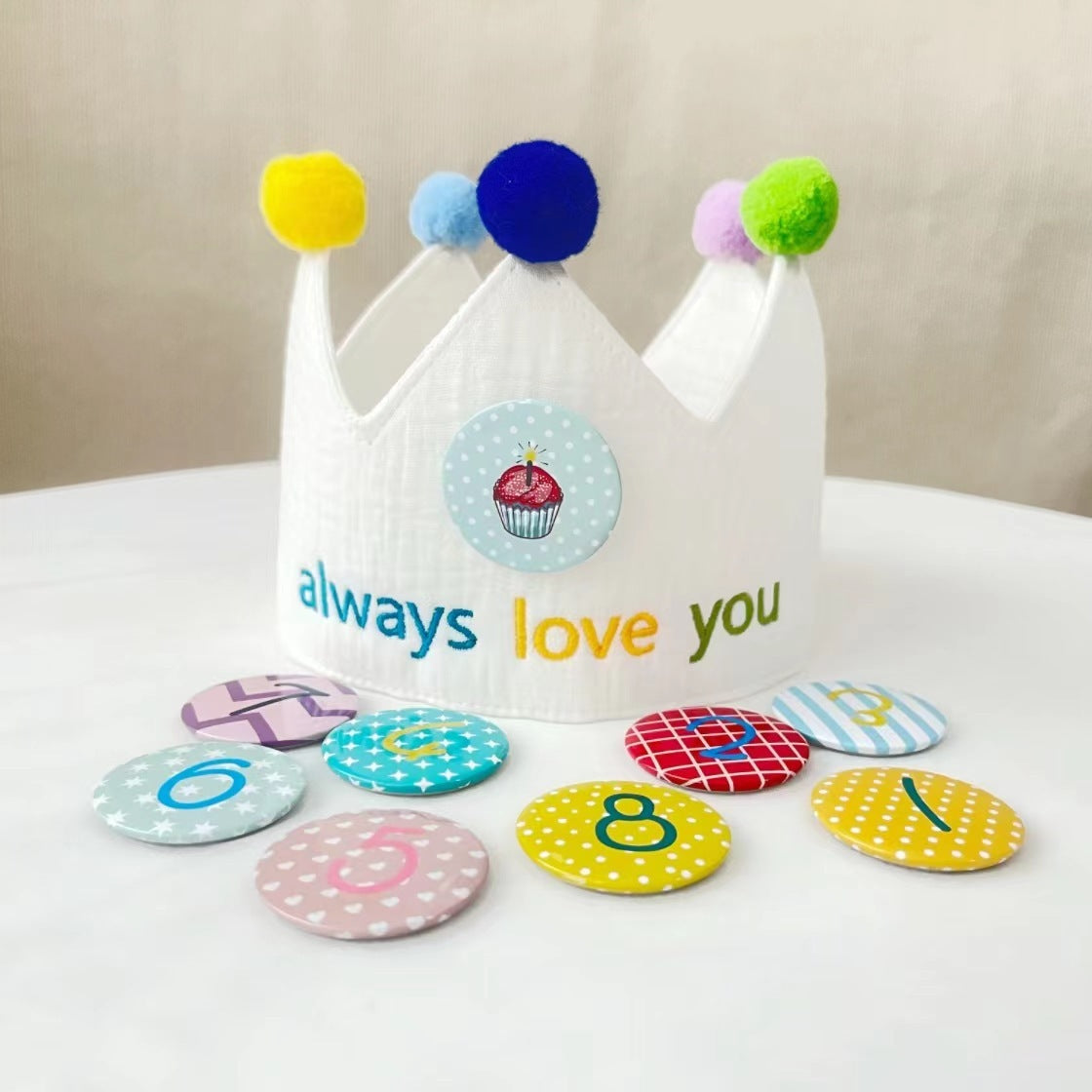 Korean Style Children's Birthday Hat Photo Props