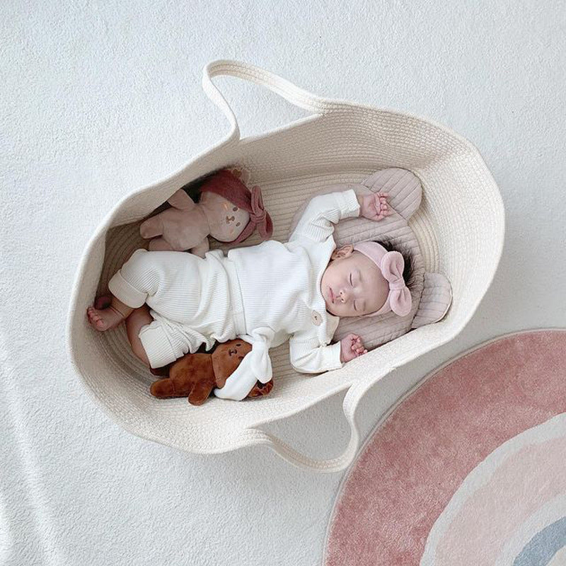 European Style Cotton Rope Crib Creative Baby Basket