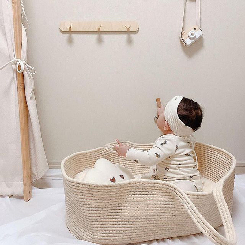 European Style Cotton Rope Crib Creative Baby Basket